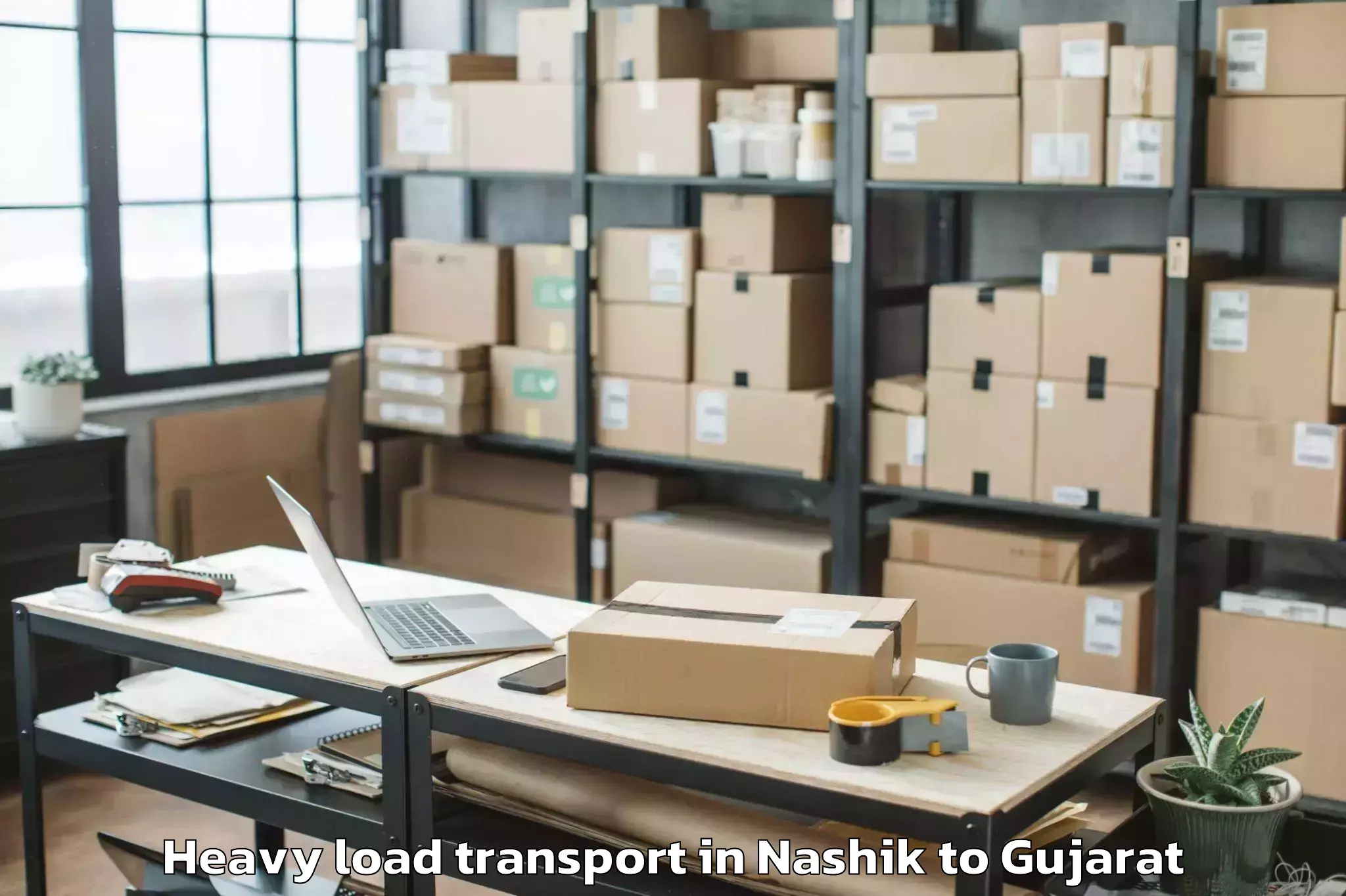 Efficient Nashik to Kandla Heavy Load Transport